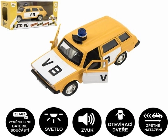 Policejní auto VB Lada Combi kov/plast 12 cm se světlem a zvukem