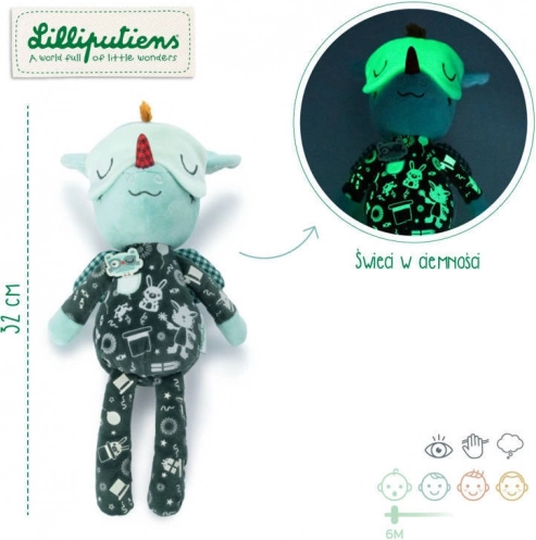 Lilliputiens uspávací mazlíček se světélkujícími prvky dráček Joe 6m+