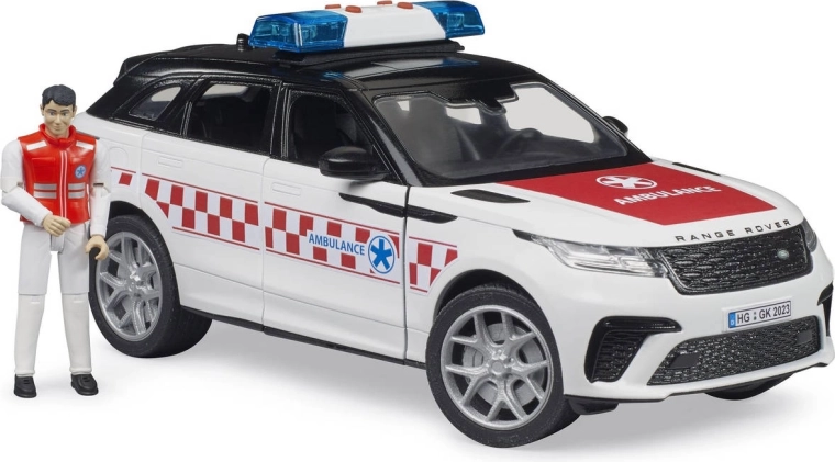 BRUDER Range Rover Velar sanitka se světlem a zvukem