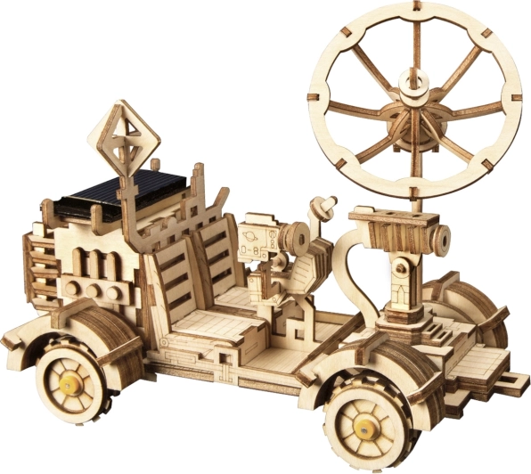 RoboTime 3D solární lunární vozidlo – dřevěná stavebnice