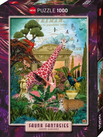 Heye puzzle Fauna Fantasies: Žirafí láska, 1000 dílků
