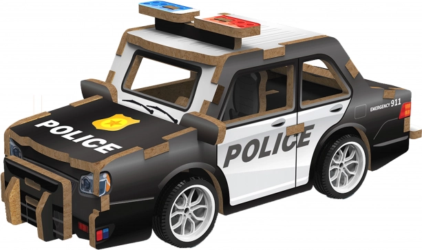 3D dřevěné puzzle policejního auta