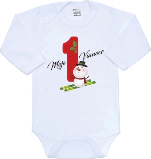 Kojenecké body new baby moje první vánoce, velikost 56 (0–3 měsíce)