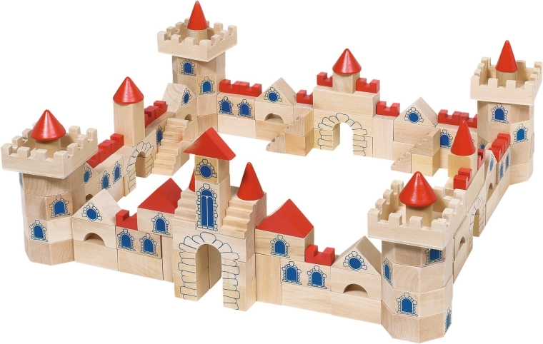 Dřevěná stavebnice hrad z kostek (145 dílů)