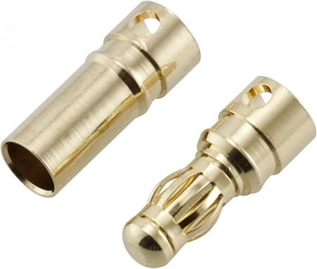 Pozlacené banánkové konektory 3,5 mm (zástrčka + zásuvka)