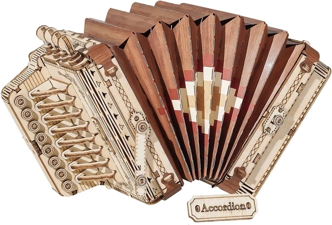 3D dřevěné puzzle Akordeon