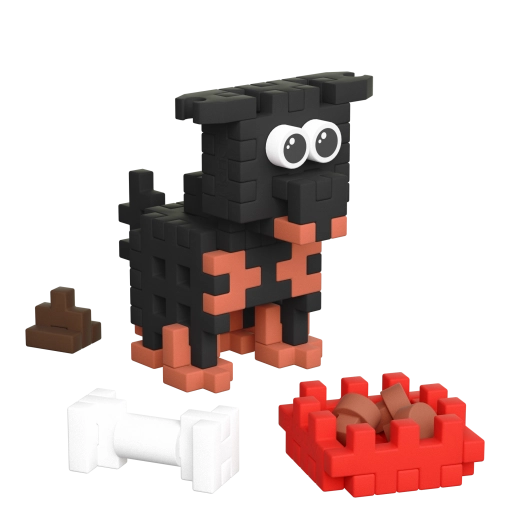 Roztomilý rottweiler k sestavení