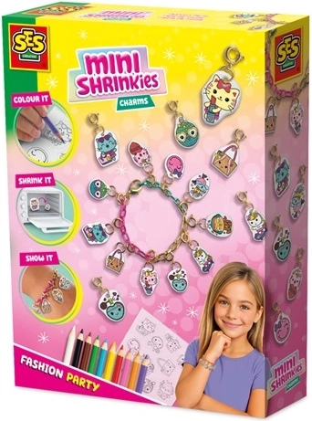 SES MiniShrinkies módní párty – kreativní sada na přívěsky a náramek