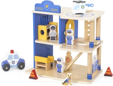 viga dřevěná policejní stanice se 3 patry a příslušenstvím