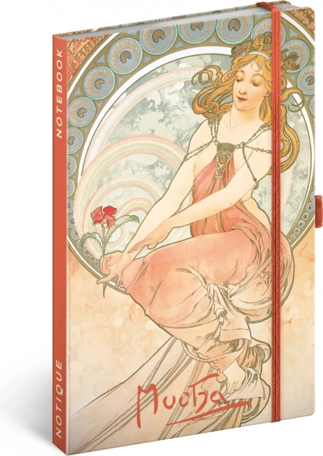 Notes NOTIQUE Alfons Mucha – Malířství, linkovaný 13 × 21 cm