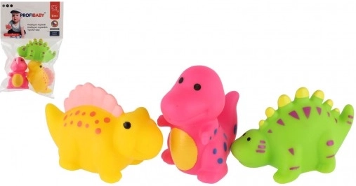 stříkací dinosauři do vody 3 ks (gumové hračky do koupele)