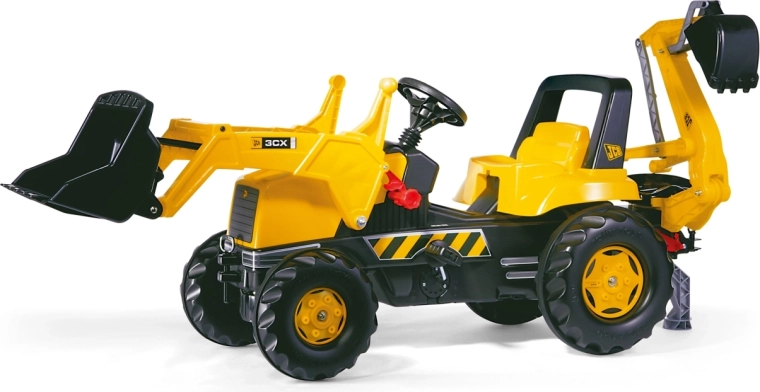 Rolly Toys šlapací traktor Rolly Junior JCB s přední lžící a zadní bagrovací rukou