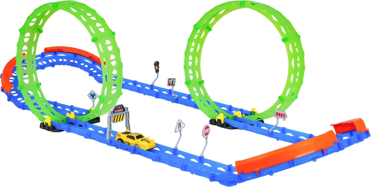 Modulární trať s bezpečnostními zábranami