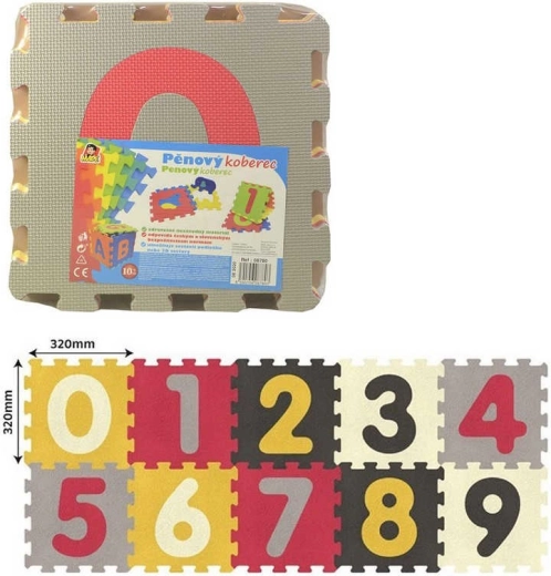 Měkké pěnové puzzle s čísly pro děti 10 dílů