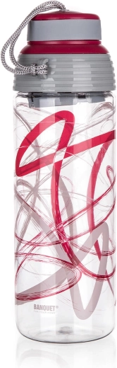 Sportovní láhev na pití z tritanu 550 ml QUEST bordó