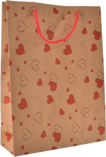 Dárková taška se srdci