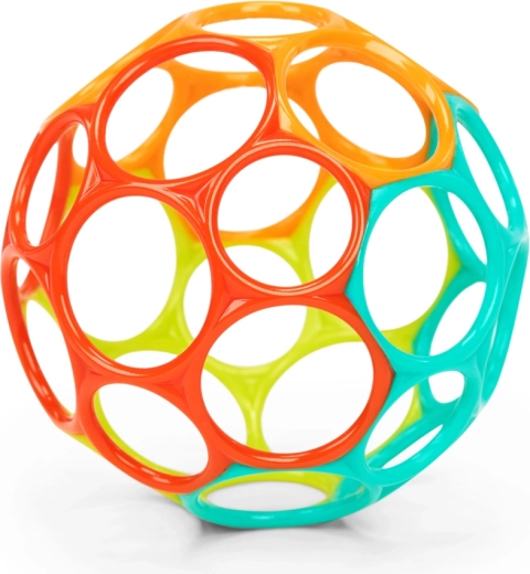 Oball Classic míček pro miminka 10 cm oranžový/tyrkysový