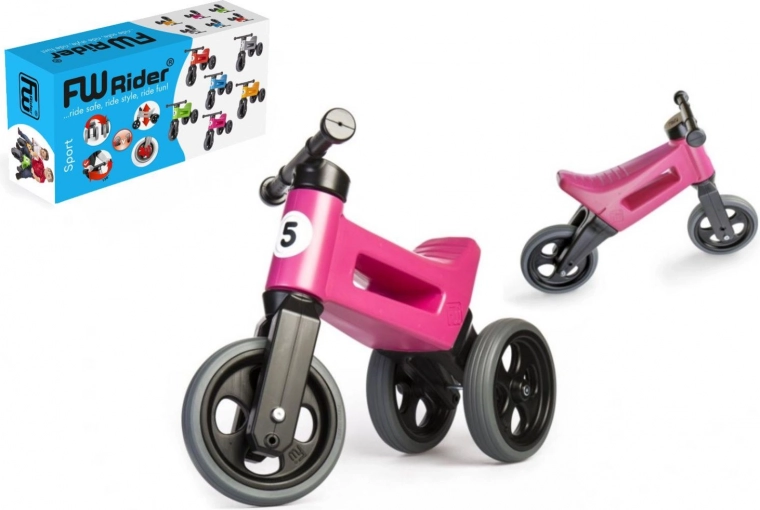Odrážedlo Funny Wheels Rider Sport 2v1 pro děti – Růžová