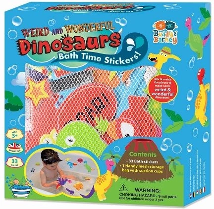 Pěnové koupelové samolepky Šílení dinosauři se síťkou