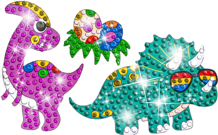 18 holografických samolepek s motivy dinosaurů