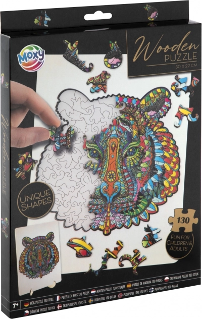 Moxy obrysové puzzle tygr 130 dílků