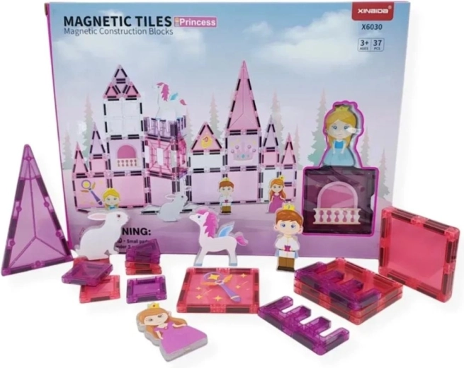 Magnetické stavební kostky Magical Magnet Princess – 37 dílů