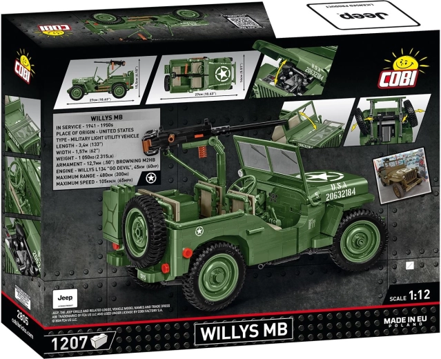 Ikonický Jeep Willys MB v měřítku 1:12