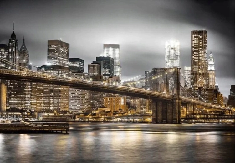 Malování podle čísel Brooklynský most v New Yorku 40 × 50 cm
