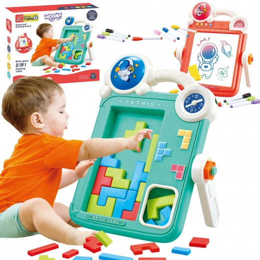 WOOPIE dvoustranná kreslicí tabule a Tetris 2v1 pro děti