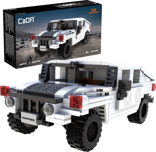 CaDA Humvee bílé terénní auto ze stavebnice