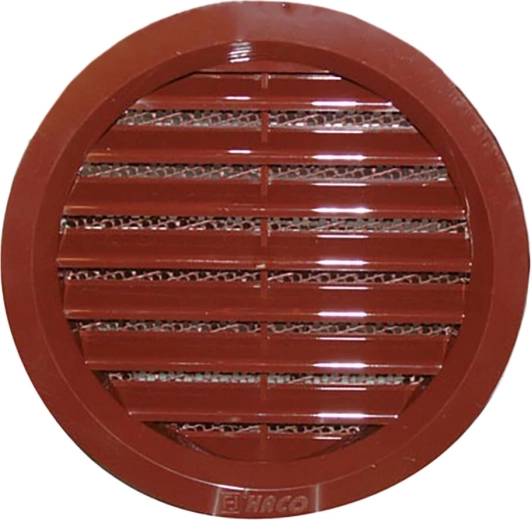 Větrací mřížka se síťovinou, průměr 100 mm, hnědá