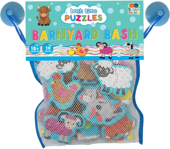 Buddy & Barney nálepky do koupele farma puzzle