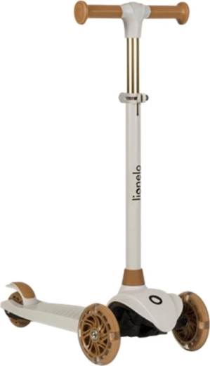 Dětská tříkolová koloběžka LIONELO Jessy s LED kolečky – Grey Brown