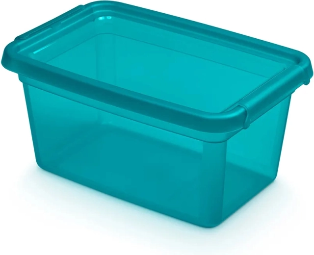 Basestore úložný box s víkem a klipsami Ocean 4,5 l