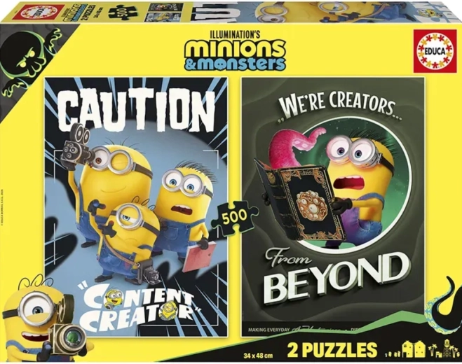 Educa puzzle Mimoni a monstra 2x500 dílků