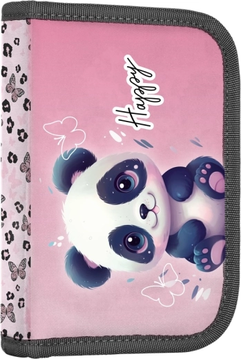 Školní penál s 2 chlopněmi Panda, prázdný