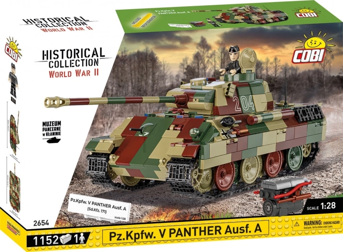 Stavebnice tanku panther ausf. a 1:28 od COBI – 1152 dílků