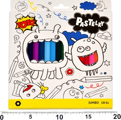 Pastelky Jumbo šestihranné 18 ks