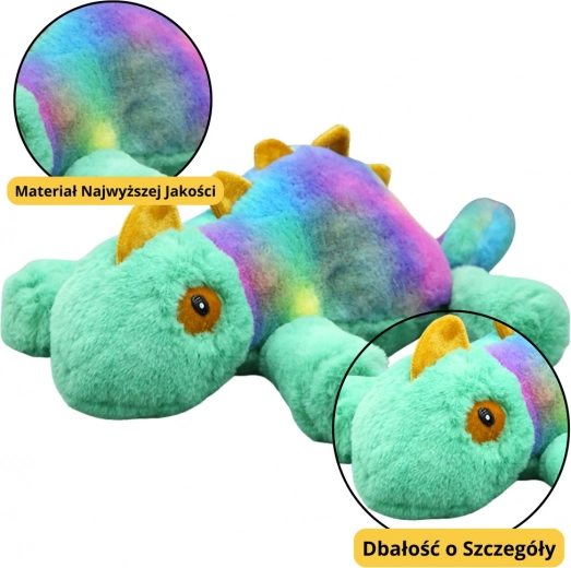 Plyšový chameleon - barevná mazlivka 45 cm