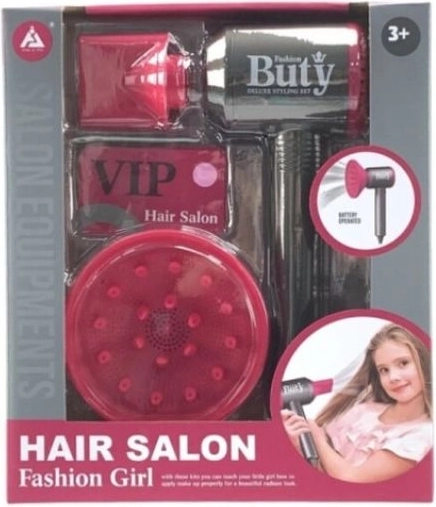 Dětská kadeřnická sada se zvukovým fénem Hair salon – Fashion girl