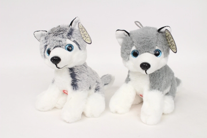 Plyšový pes husky se zvukem 20 cm - 1 kus