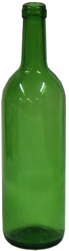 Skleněná láhev na víno 750 ml zelená