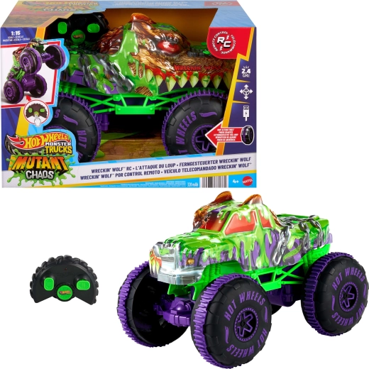 Hot Wheels Monster Trucks Mutant Chaos RC zdalně ovládaný monster truck Wreckin' Wolf