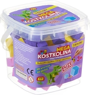 Mega kostkolina fialová se 3 barvami v kyblíku