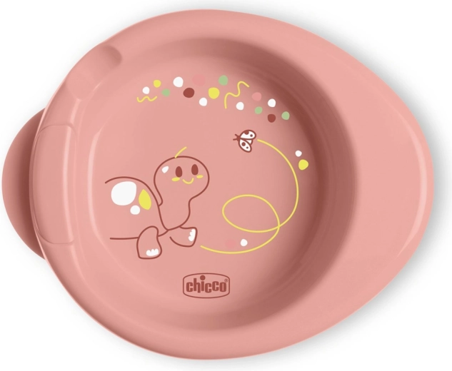 Chicco protiskluzový termotalíř Warmy růžový 6m+