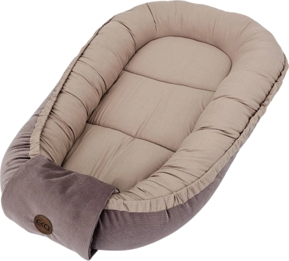 EKO bavlněné hnízdo pro miminko velvet 85 × 50 cm – Tmavě růžová