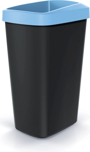 Odpadkový koš 45 l se světle modrým rámečkem COMPACTA Q