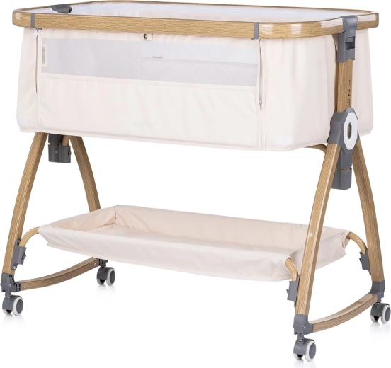 Chipolino Charisma prémiová přístavná postýlka 2v1 cashmere wood