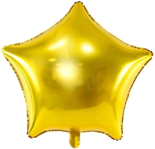 PartyDeco fóliový balónek hvězda 48 cm zlatý