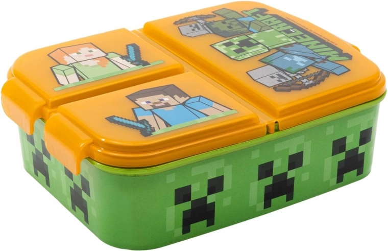 Svačinový box Minecraft oranžovo-zelený